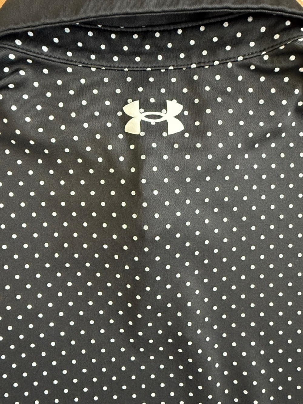 Under Armour Black Polo with White Polka Dots - Picture 5 of 5